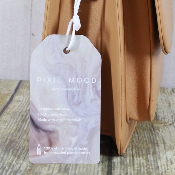 NWT Pixie Mood Brown Vegan Leather Zoe Crossbody Purse Handbag - Picture 2 of 11